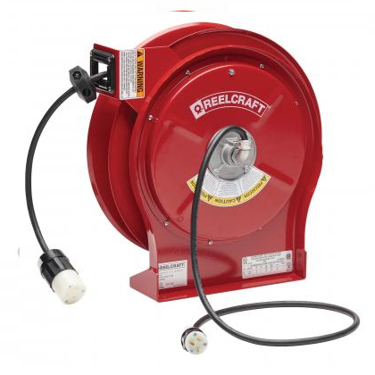 L 5550 123 3B - 12/3 50' Premium Duty Single Receptacle Power Cord Reel